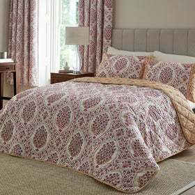 Dreams & Drapes Ashmead 200cm x 230cm Bedspread Berry