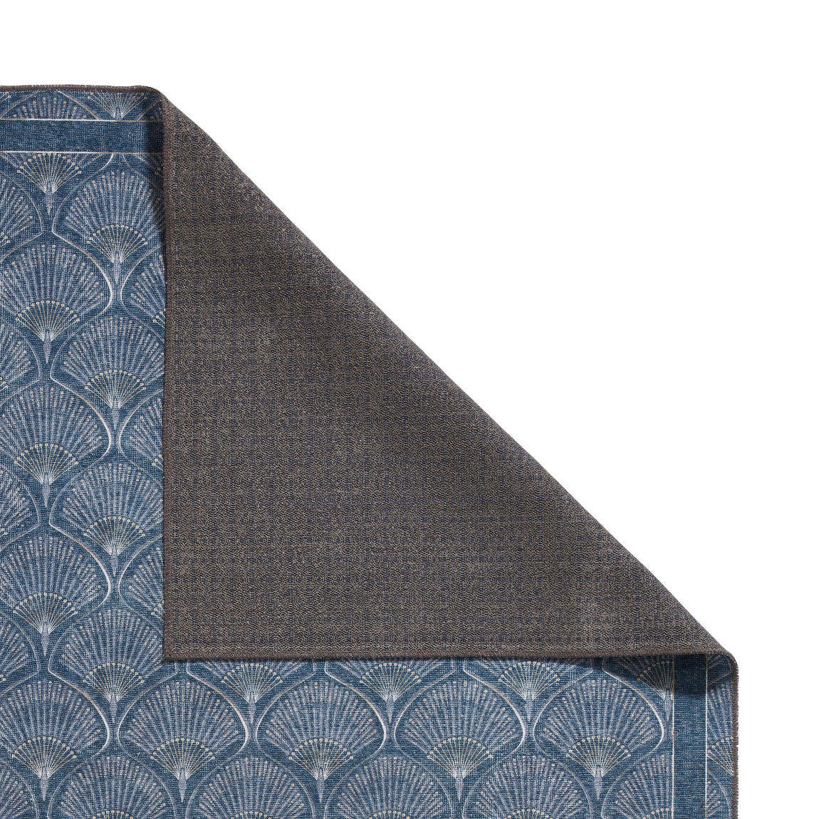 Catherine Lansfield Deco Peacock Washable Rug Blue