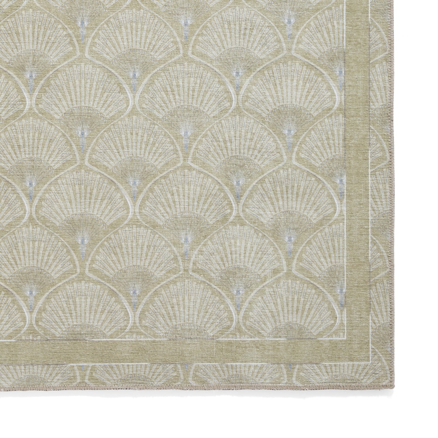 Catherine Lansfield Deco Peacock Washable Rug Green