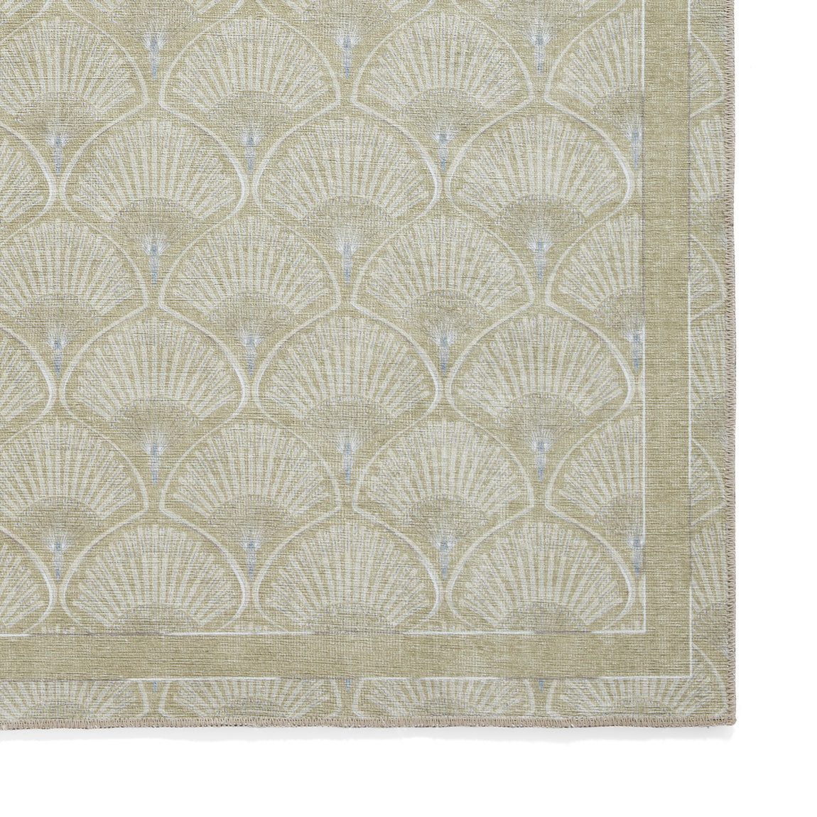 Catherine Lansfield Deco Peacock Washable Rug Green