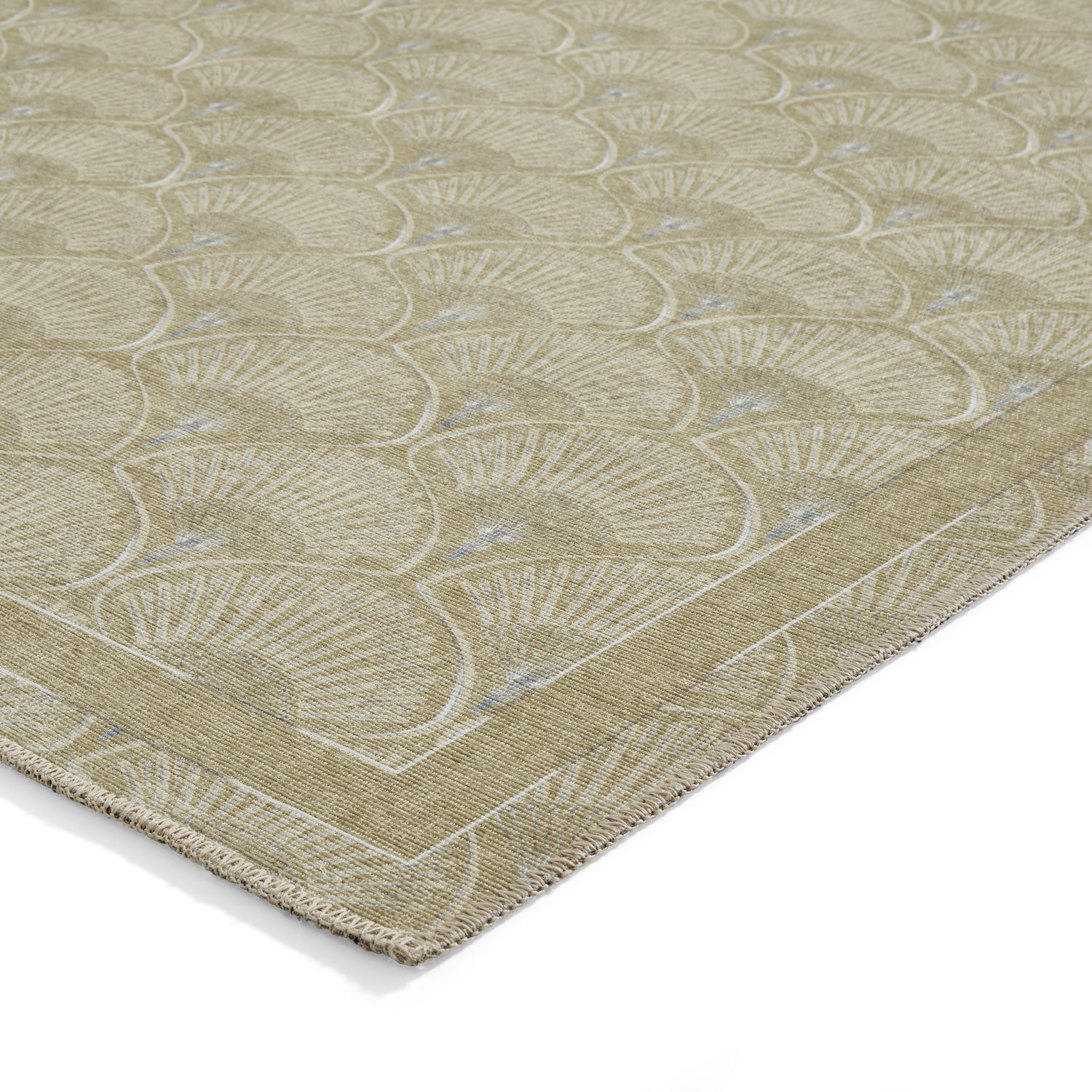 Catherine Lansfield Deco Peacock Washable Rug Green