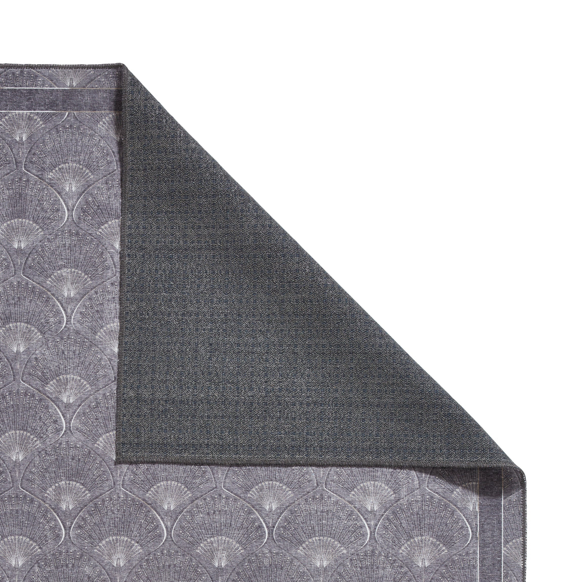 Catherine Lansfield Deco Peacock Washable Rug Grey