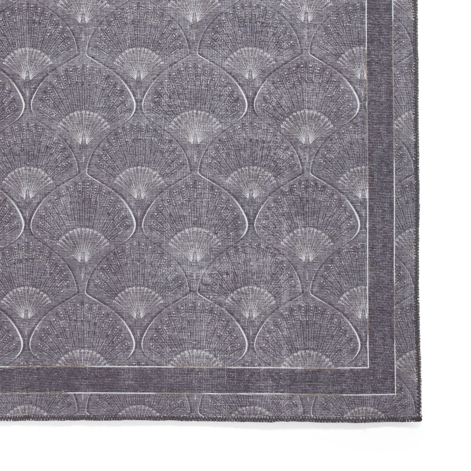 Catherine Lansfield Deco Peacock Washable Rug Grey