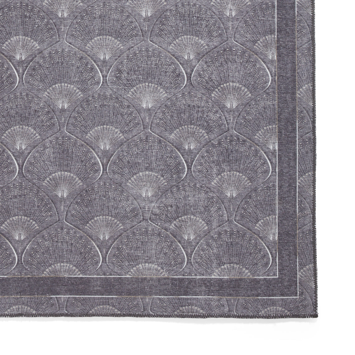 Catherine Lansfield Deco Peacock Washable Rug Grey