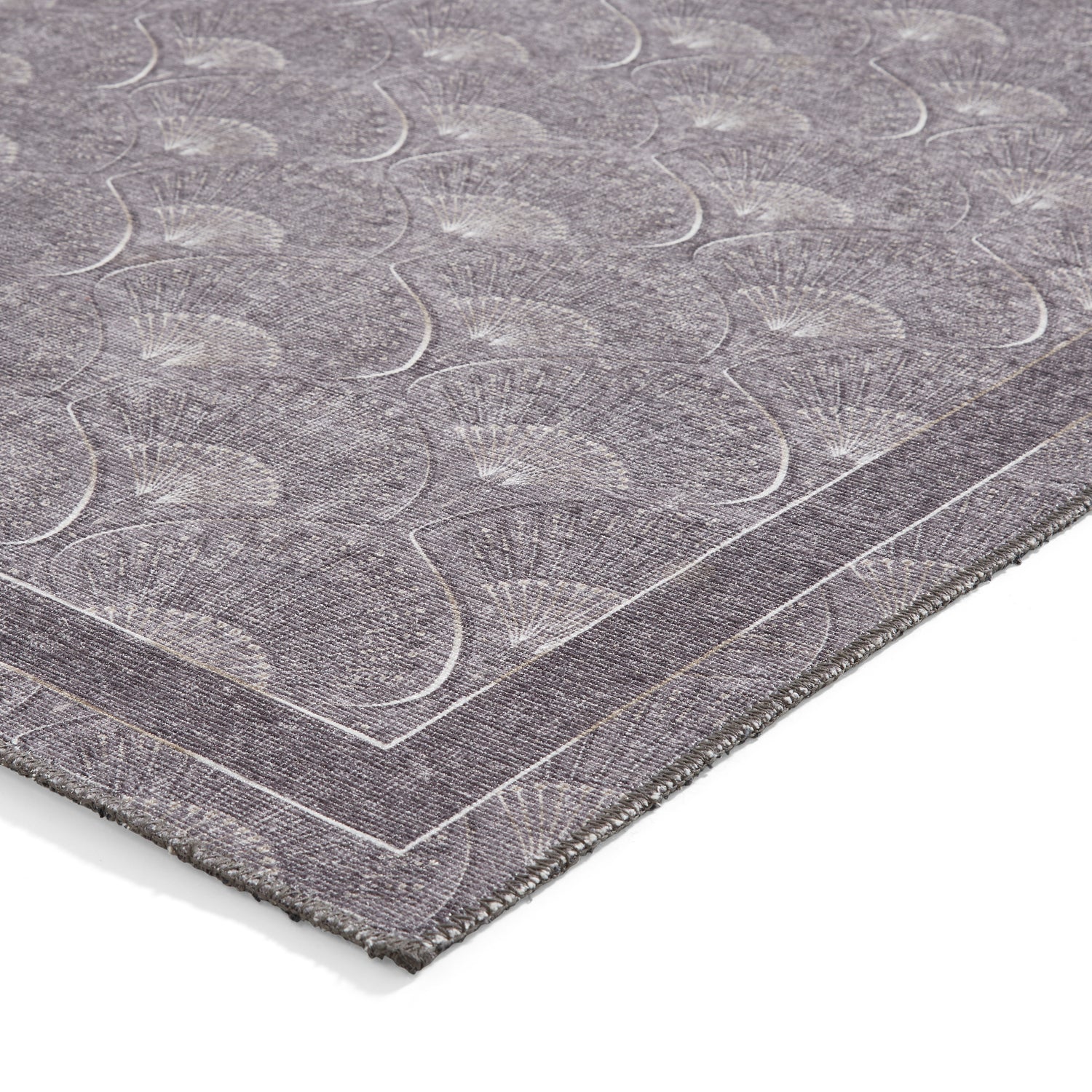 Catherine Lansfield Deco Peacock Washable Rug Lilac