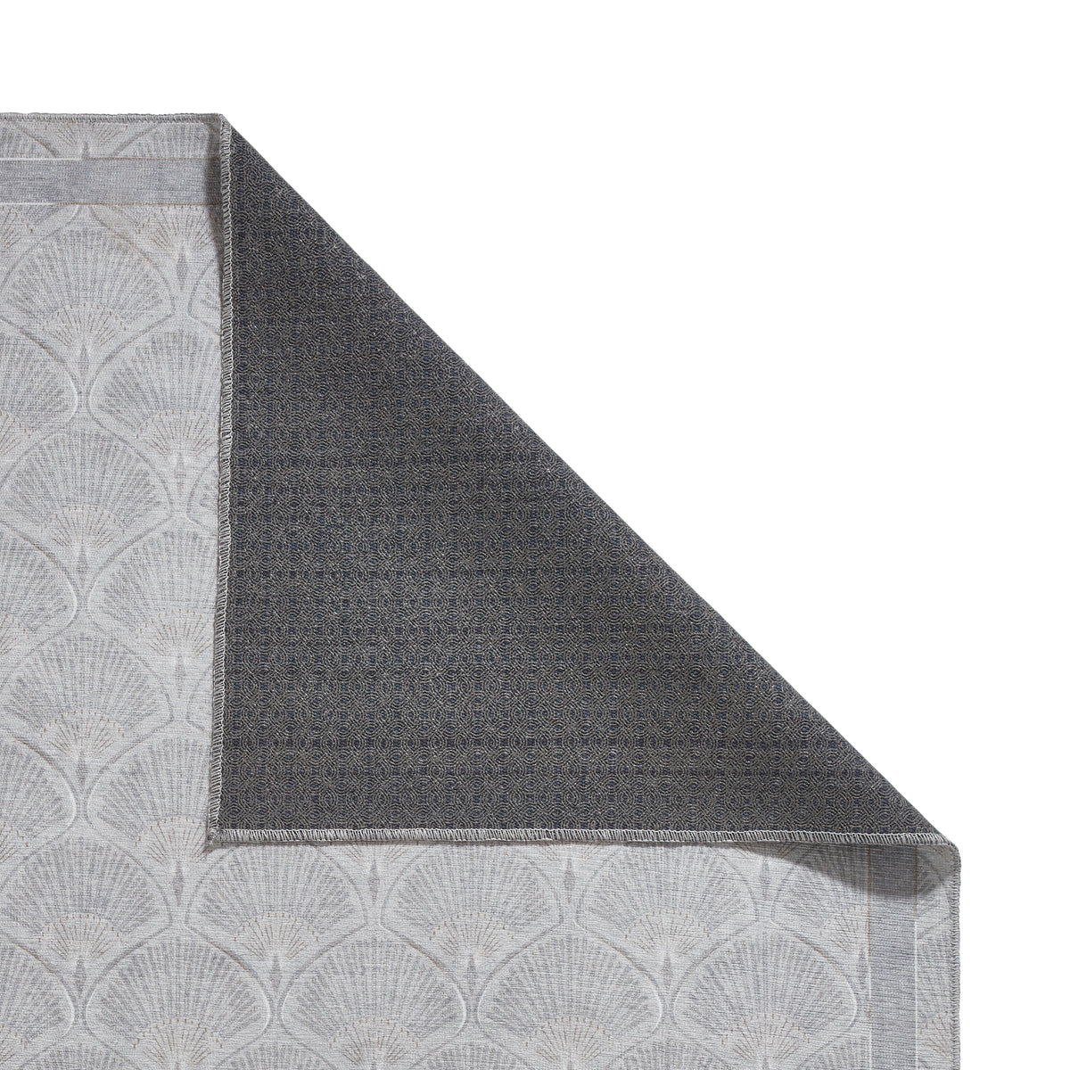 Catherine Lansfield Deco Peacock Washable Rug Silver