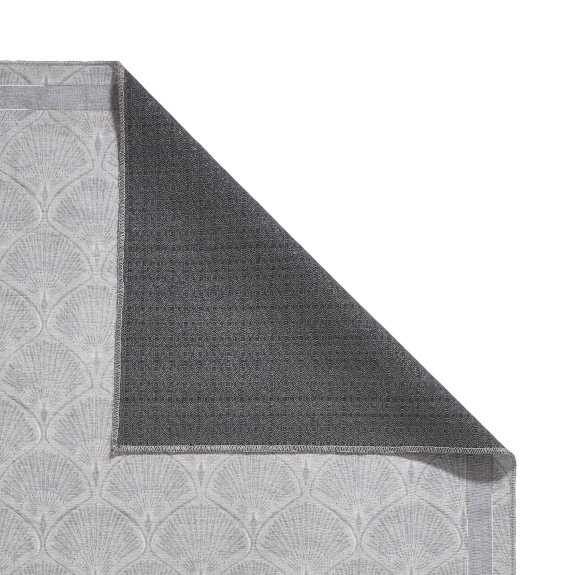 Catherine Lansfield Deco Peacock Washable Rug Silver
