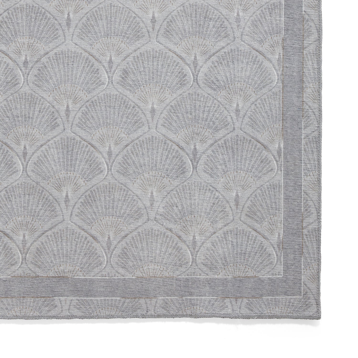 Catherine Lansfield Deco Peacock Washable Rug Silver