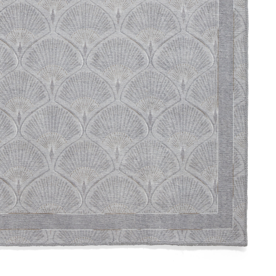 Catherine Lansfield Deco Peacock Washable Rug Silver