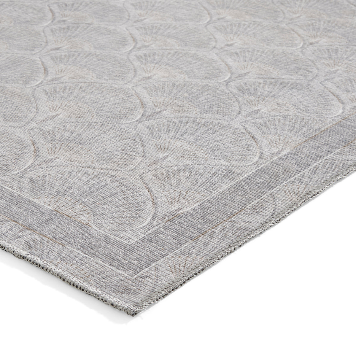 Catherine Lansfield Deco Peacock Washable Rug Silver