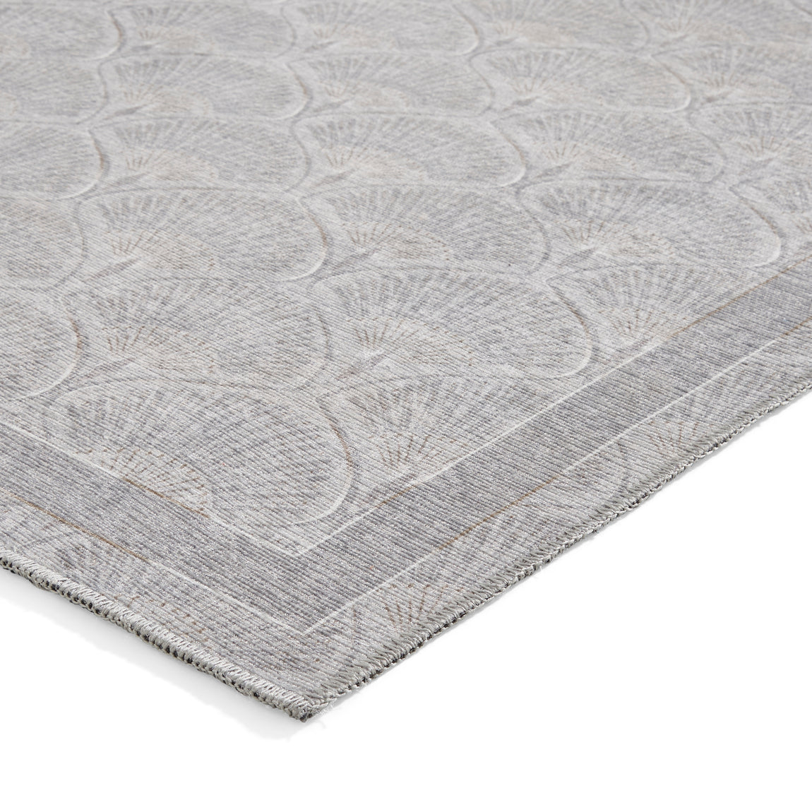 Catherine Lansfield Deco Peacock Washable Rug Silver