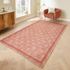Catherine Lansfield Deco Peacock Washable Rug Terracotta