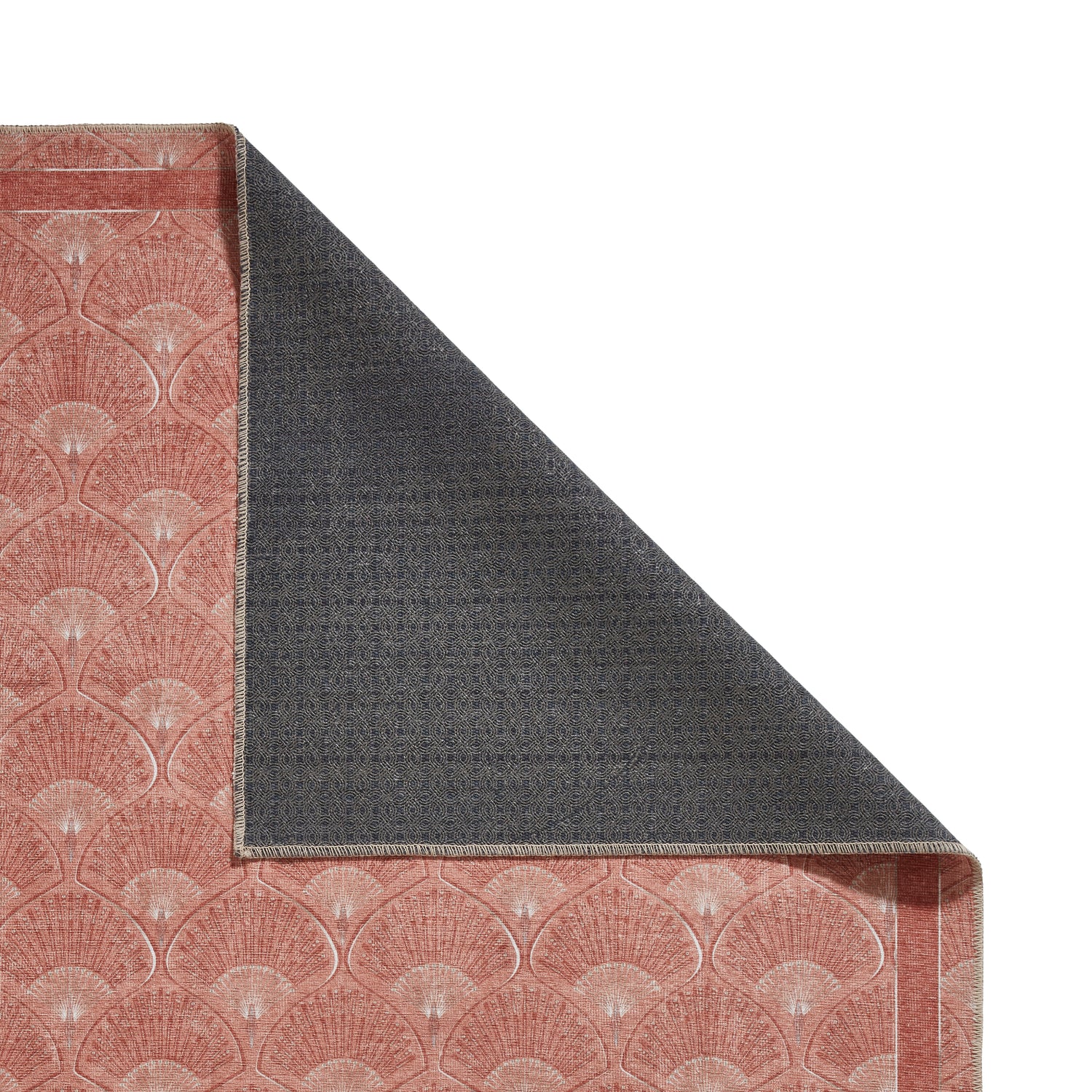 Catherine Lansfield Deco Peacock Washable Rug Terracotta