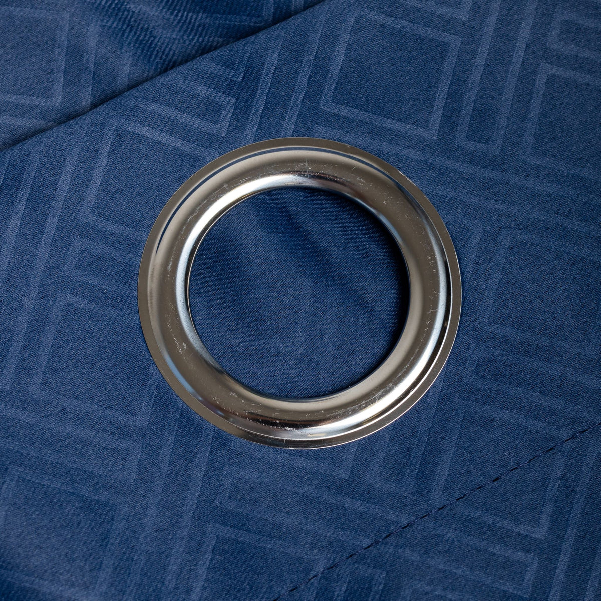 Diamond Blackout Ready Made Eyelet Curtains Blue