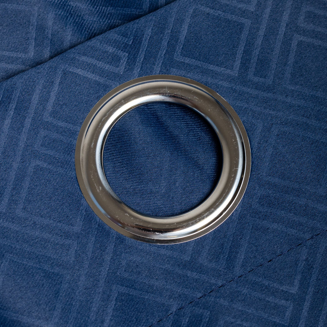 Diamond Blackout Ready Made Eyelet Curtains Blue