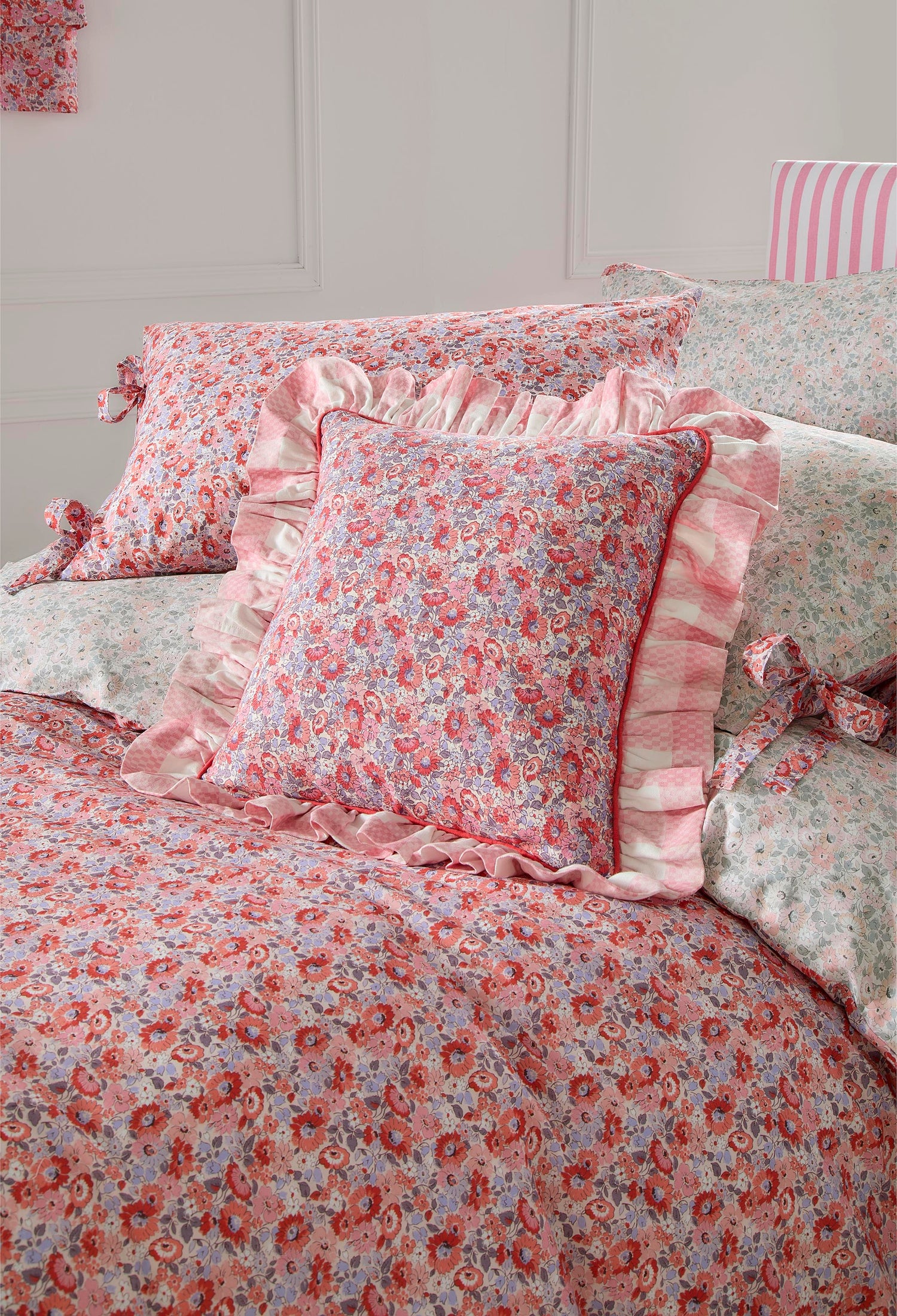 Cath Kidston Ditsy Archive Filled Cushion 45cm x 45cm Pink