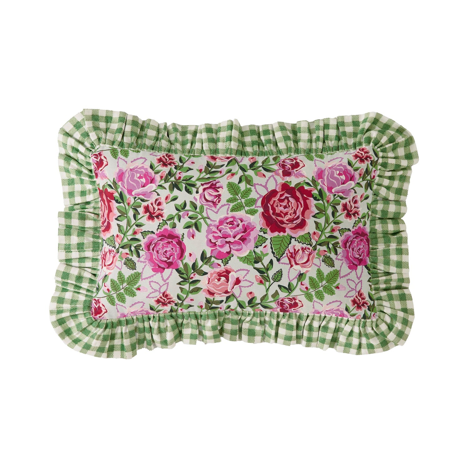 Cath Kidston Dolly Rose Filled Cushion 30cm x 50cm Sage