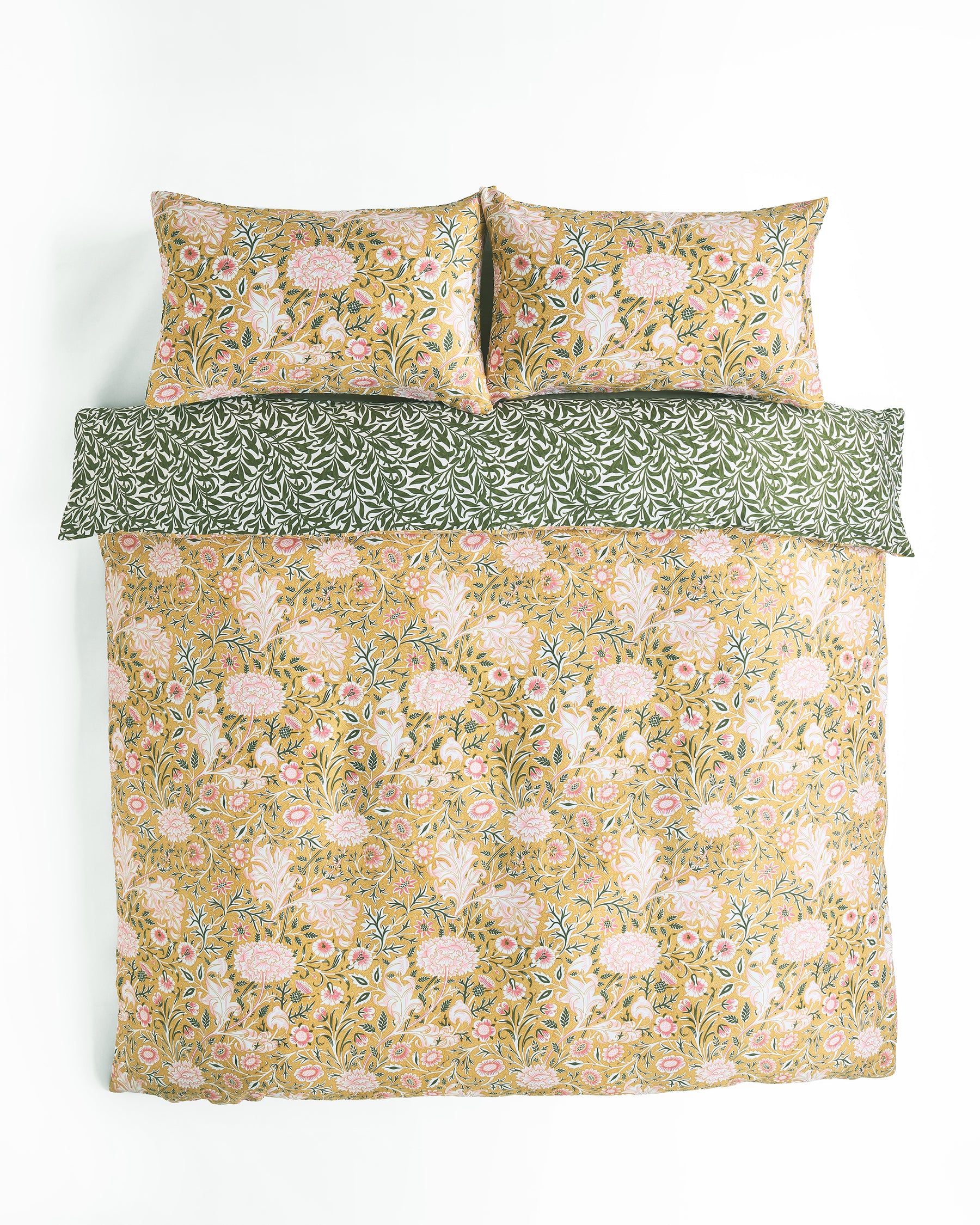 William Morris At Home Double Bough Duvet Cover Bedding Set Gold