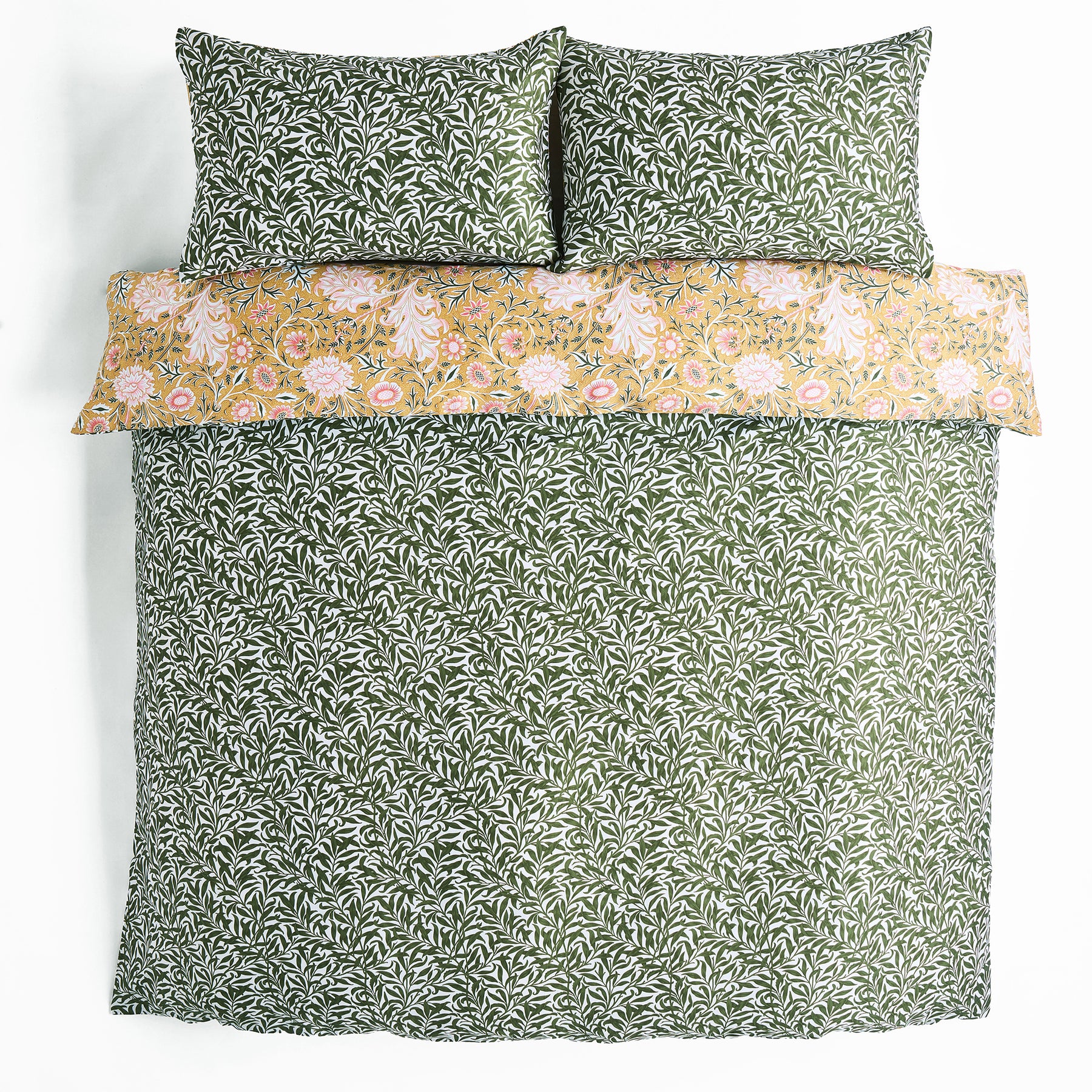 William Morris At Home Double Bough Duvet Cover Bedding Set Gold