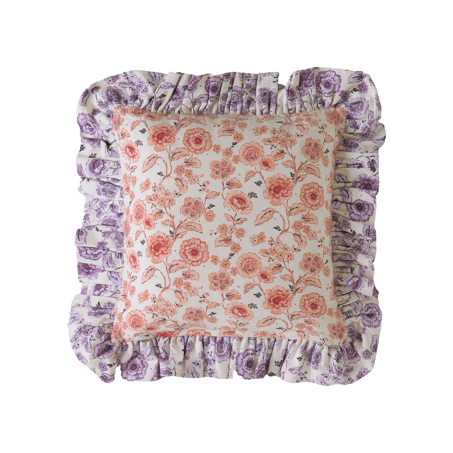 Cath Kidston Double Ruffle Filled Cushion 45cm x 45cm Multi