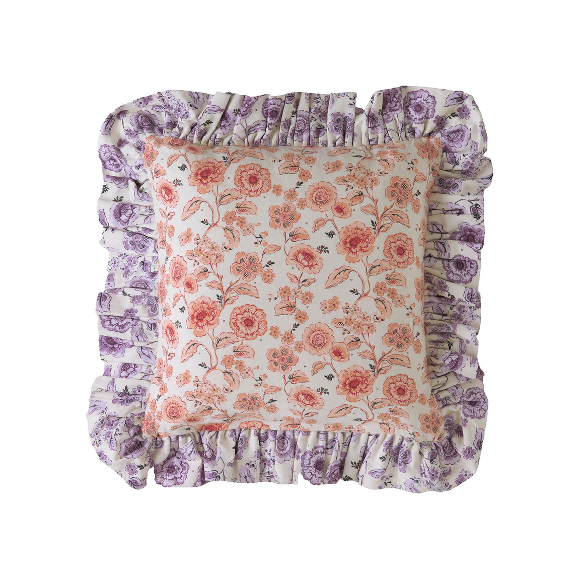 Cath Kidston Double Ruffle Filled Cushion 45cm x 45cm Multi