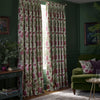HOUSE Llewelyn-Bowen Down The Dilly Printed Velvet Made To Measure Curtains Damson