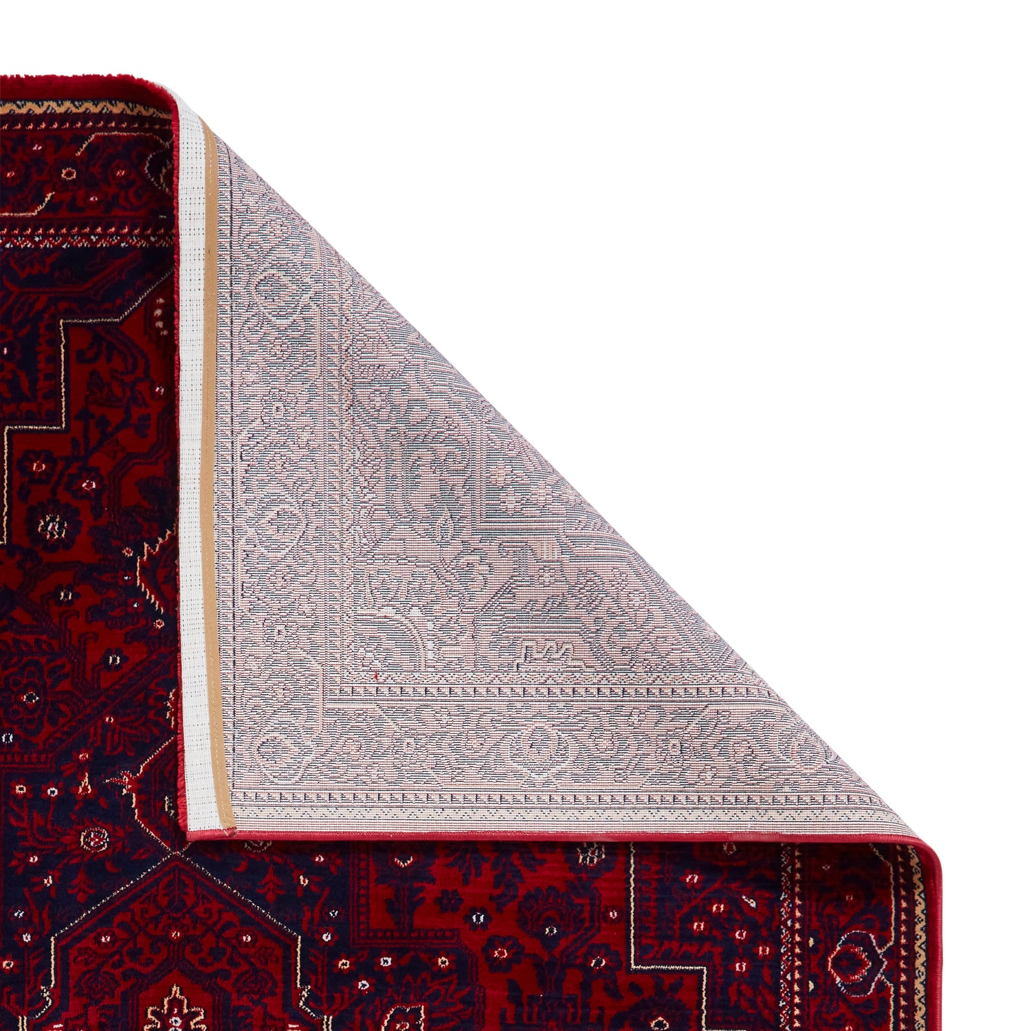 Dubai 62101 200cm x 290cm Smooth Pile Rug Red