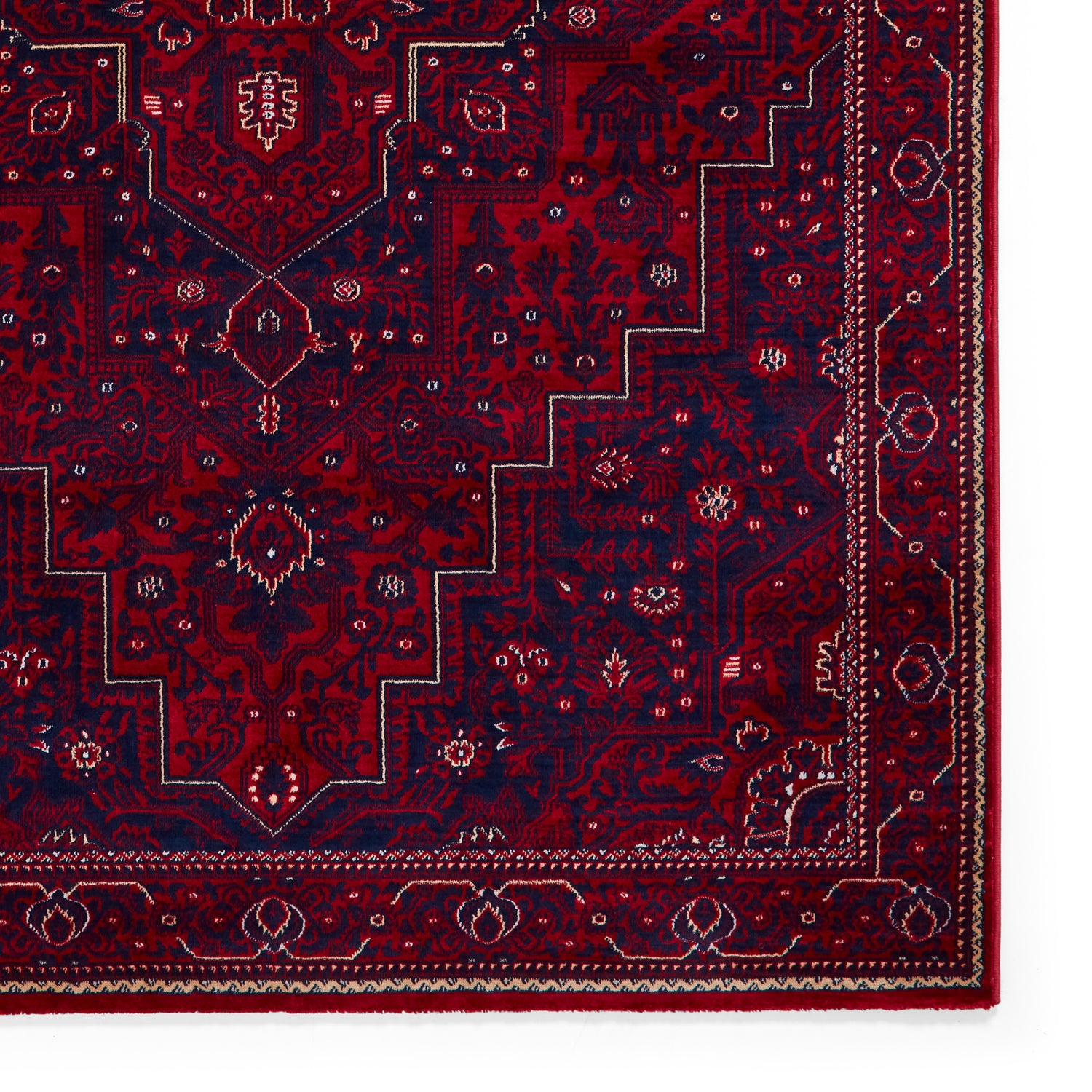Dubai 62101 200cm x 290cm Smooth Pile Rug Red