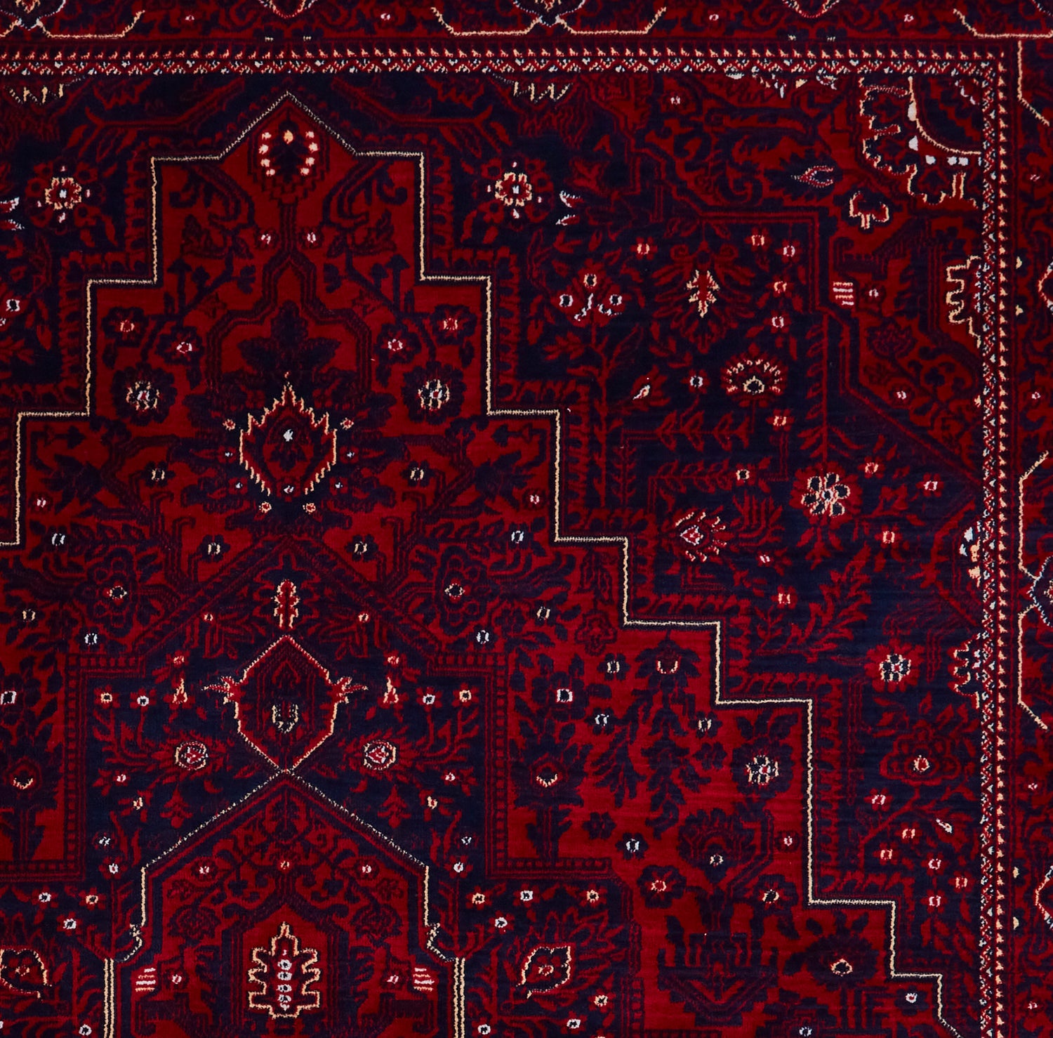 Dubai 62101 200cm x 290cm Smooth Pile Rug Red