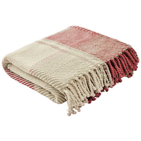 Laura Ashley Dylan 150cm x 200cm Throw Cranberry