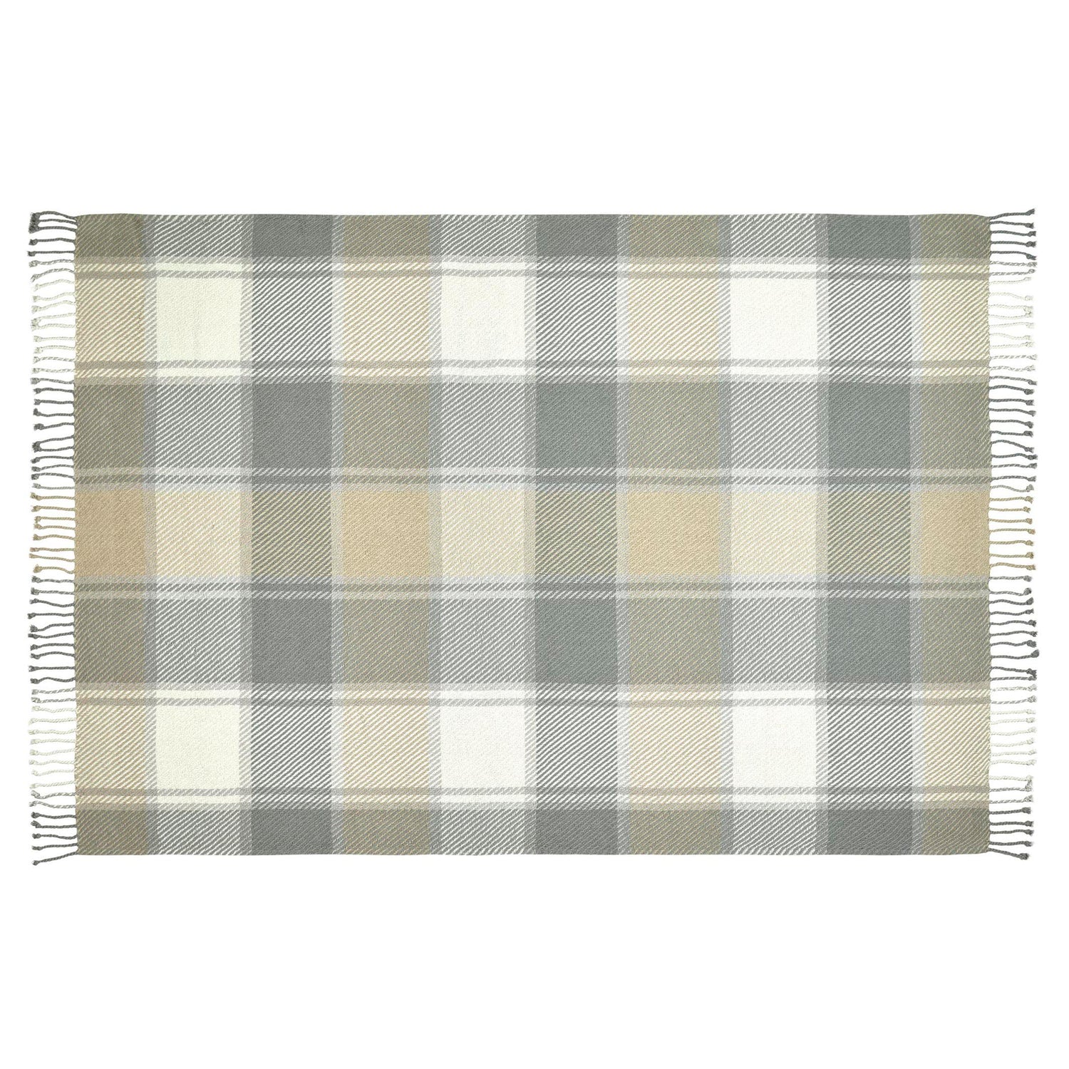 Laura Ashley Dylan 150cm x 200cm Throw Steel