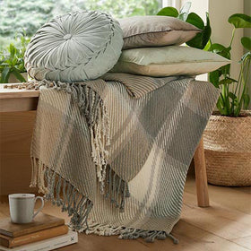 Laura Ashley Dylan 150cm x 200cm Throw Steel