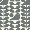 Orla Kiely Early Bird Made to Measure Curtain Cool Grey