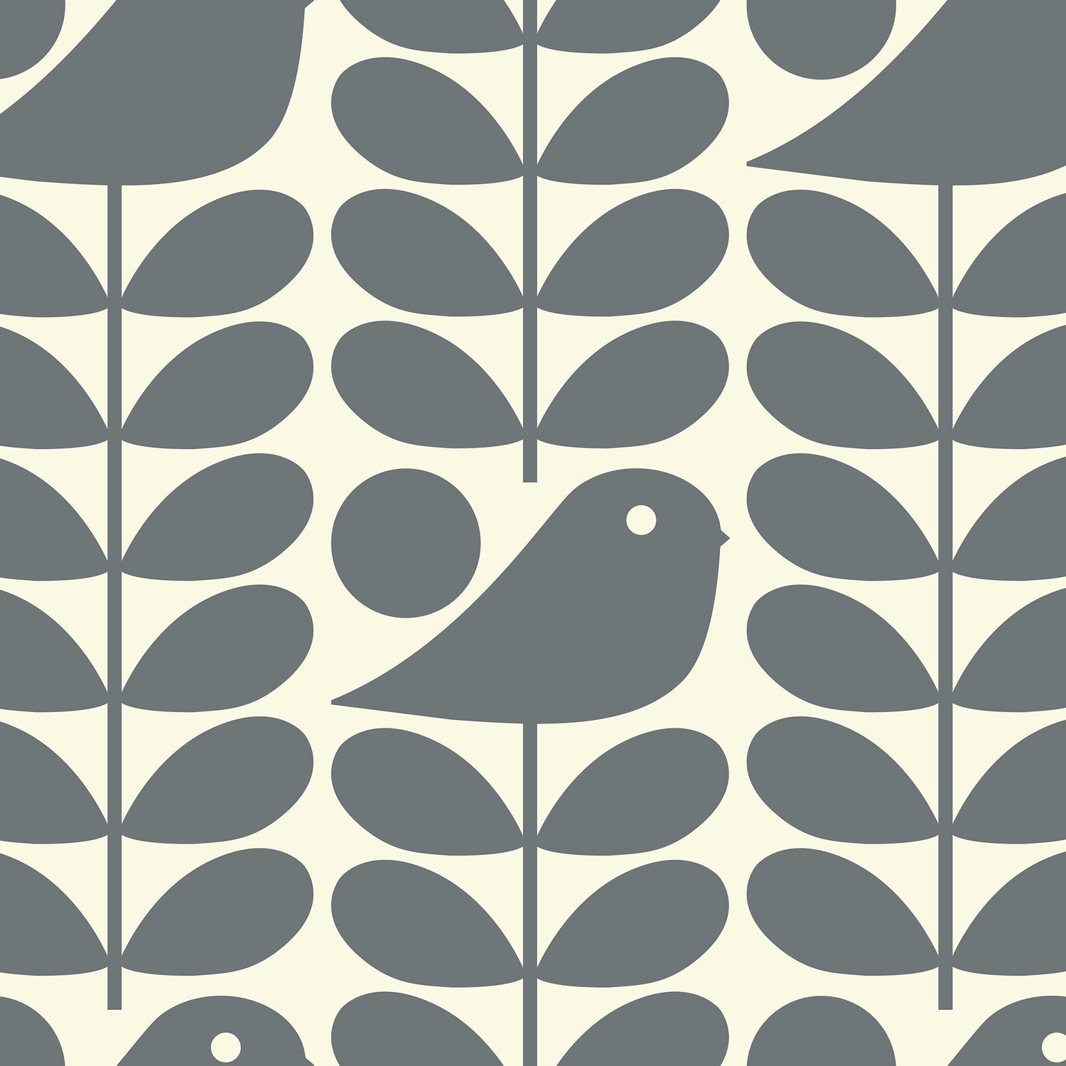 Orla Kiely Early Bird Made to Measure Roller Blind Cool Grey
