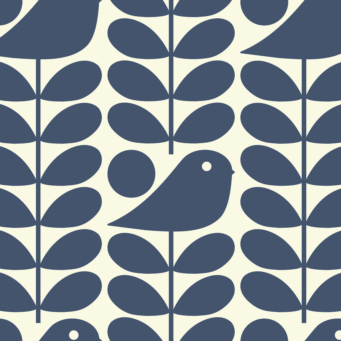 Orla Kiely Early Bird Made to Measure Roman Blind Dark Marine