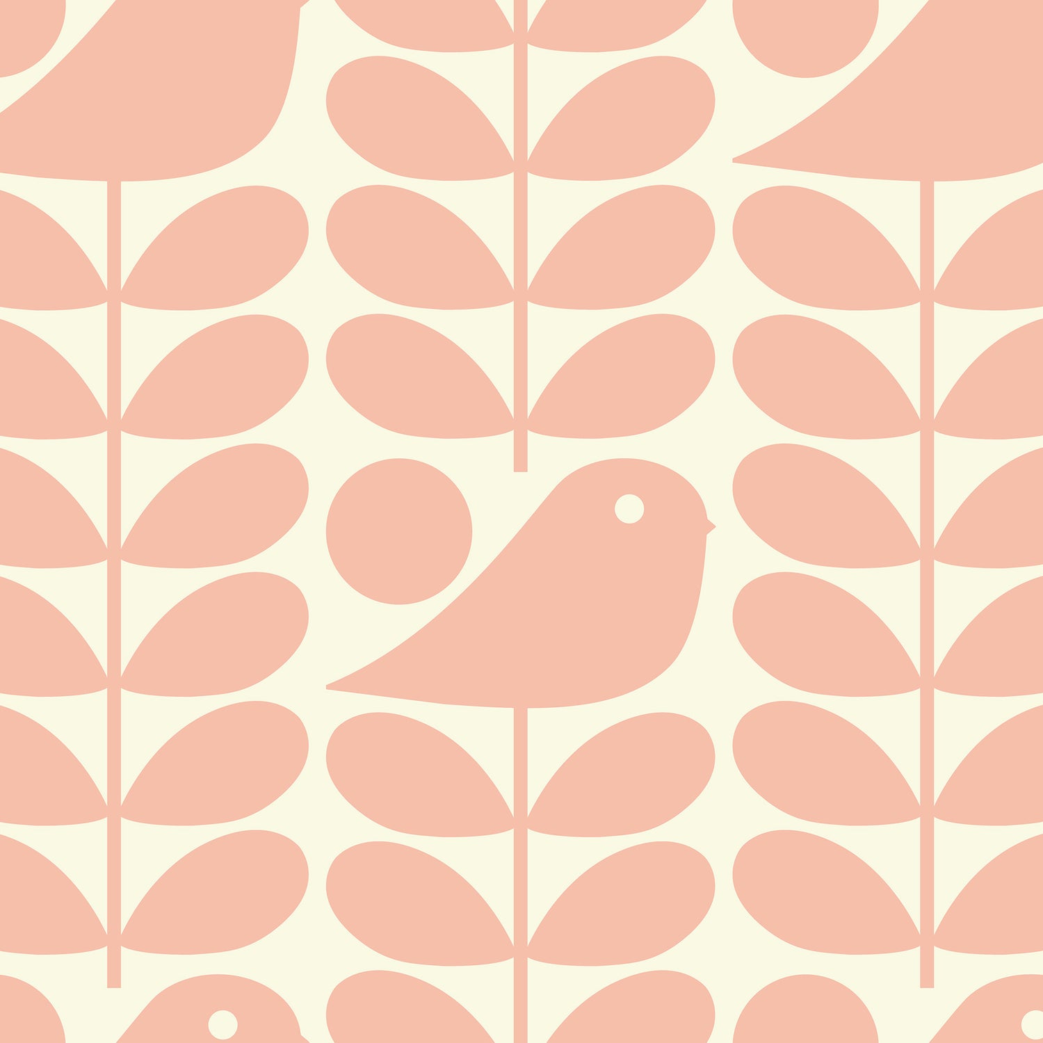 Orla Kiely Early Bird Made to Measure Roller Blind Pale Rose