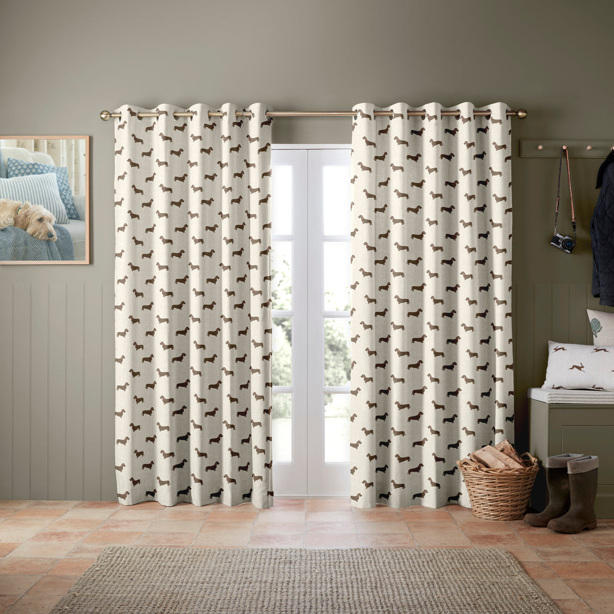 Emily Bond Basil Made to Measure Curtain Stone