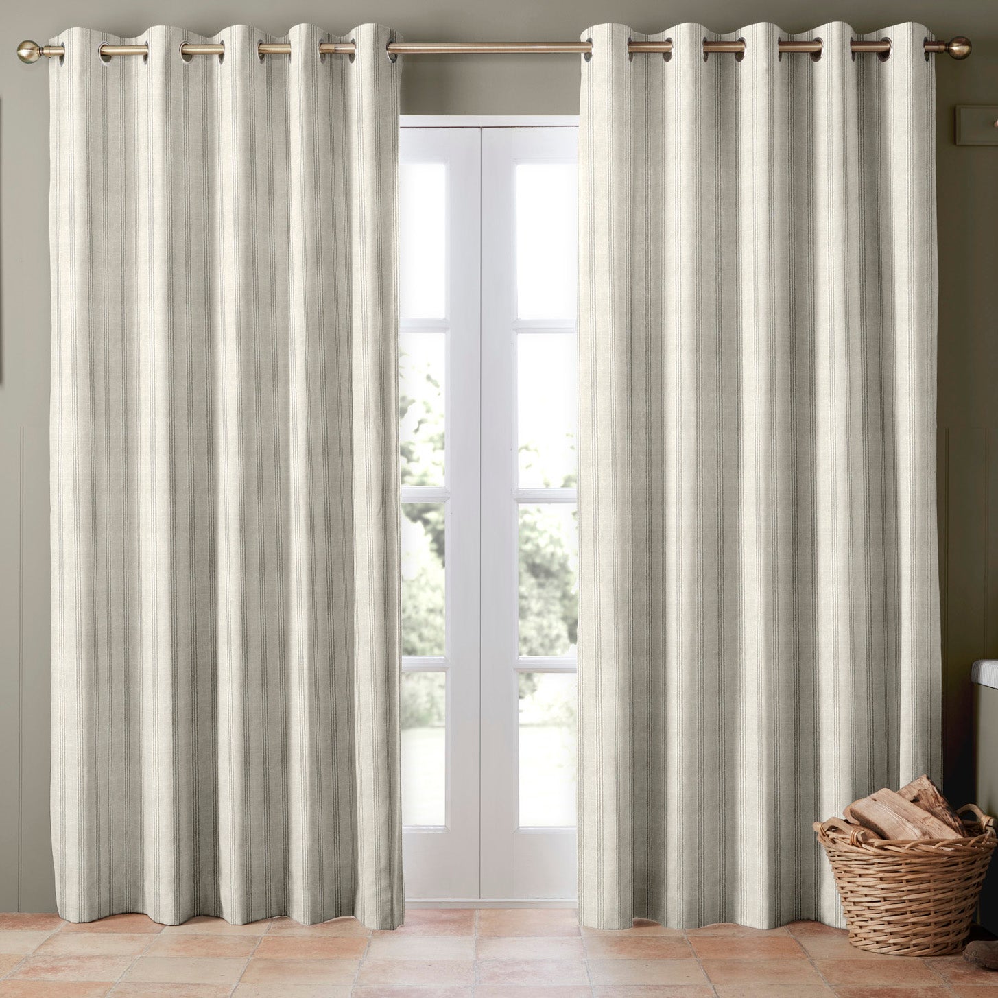 Emily Bond George Stripe Made to Measure Curtain Linen
