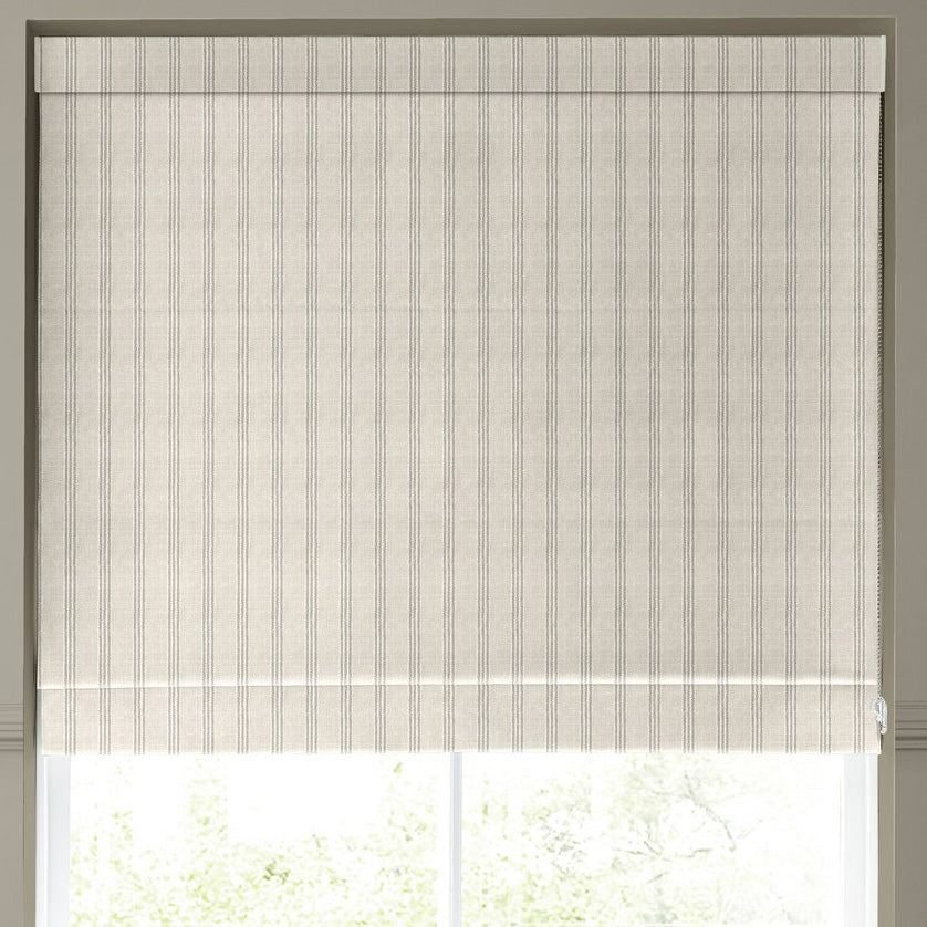 Emily Bond George Stripe Made to Measure Roman Blind Linen