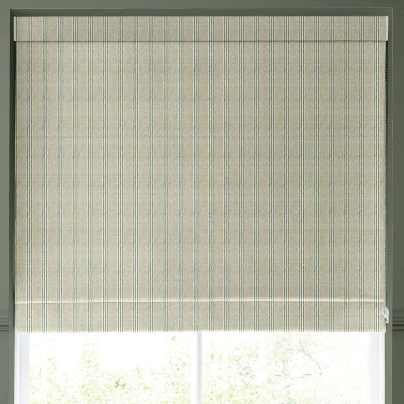 Emily Bond George Stripe Made to Measure Roman Blind Sage