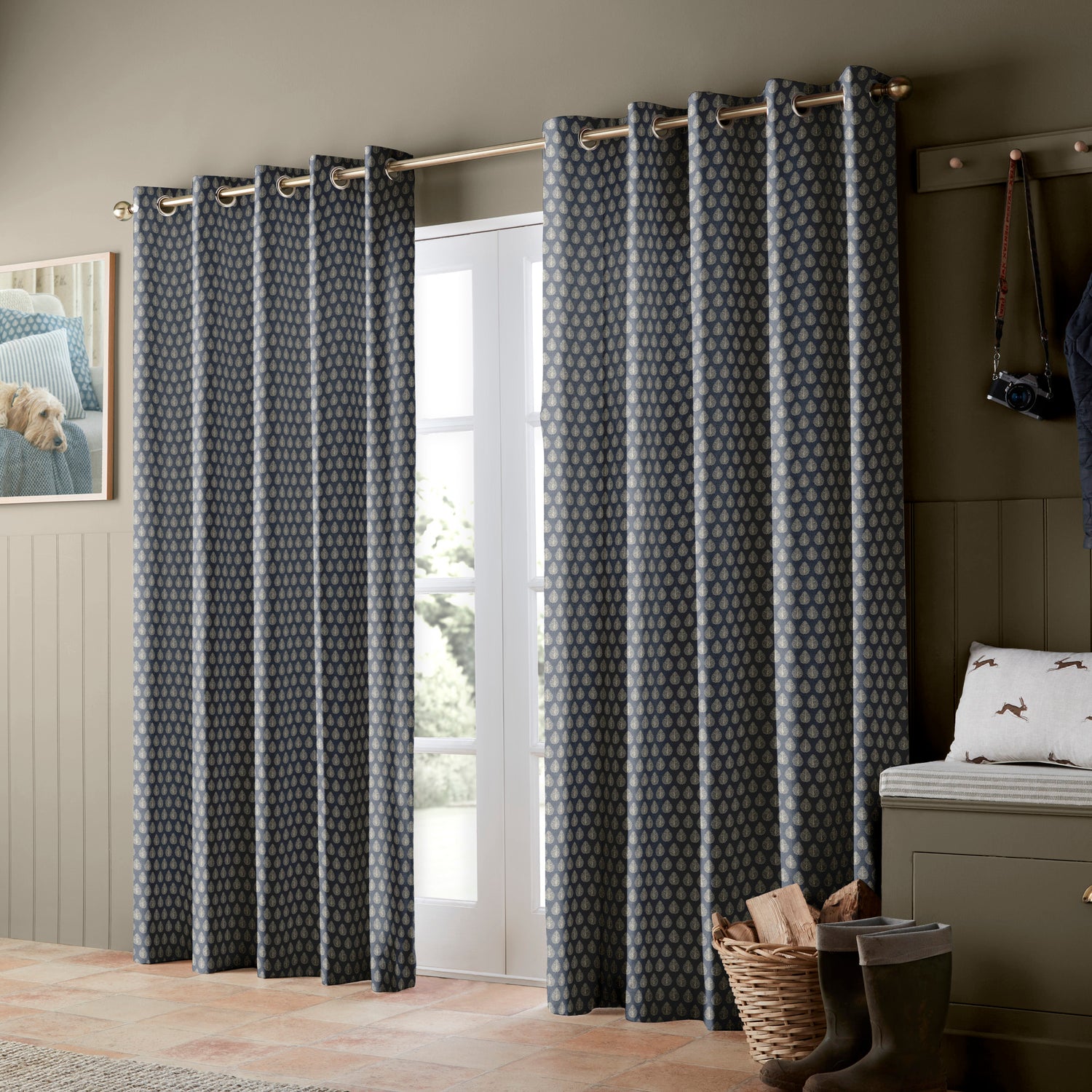 Emily Bond Jaipur Made to Measure Curtain Indigo