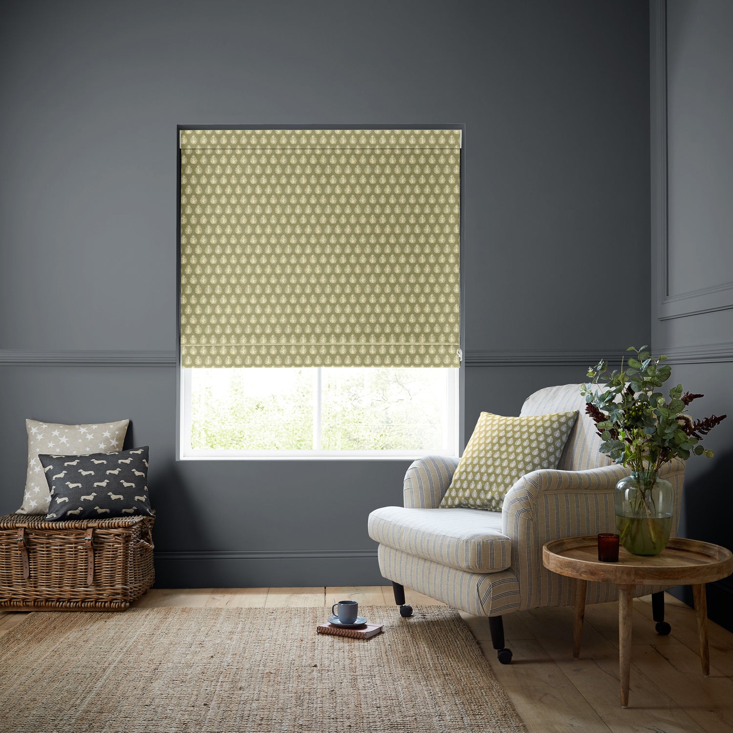 Emily Bond Jaipur Made to Measure Roman Blind Pollen