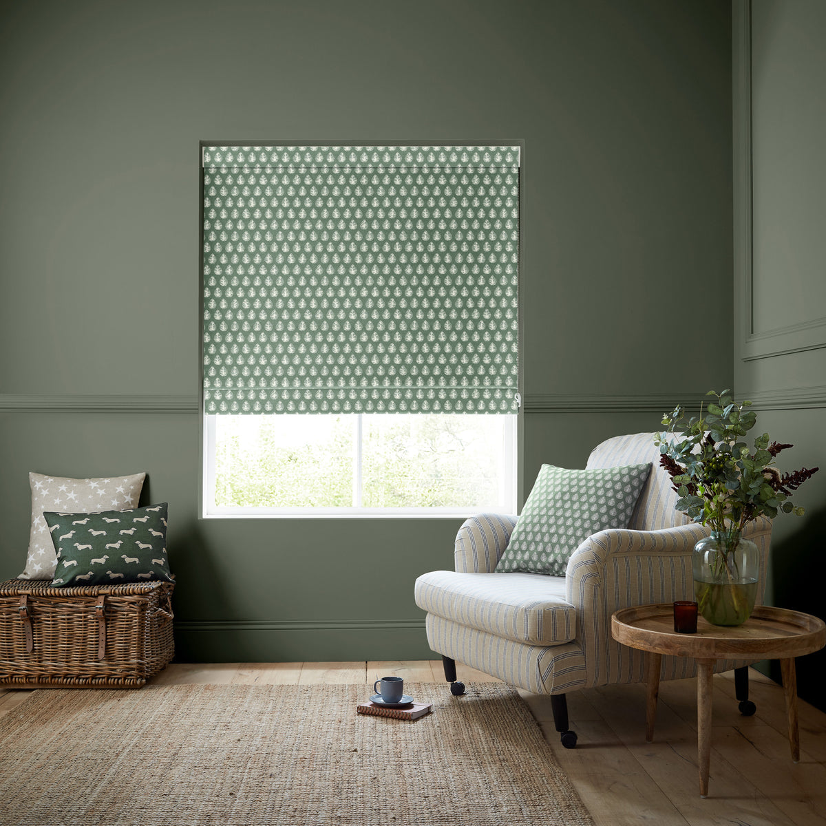 Emily Bond Jaipur Made to Measure Roman Blind Sage