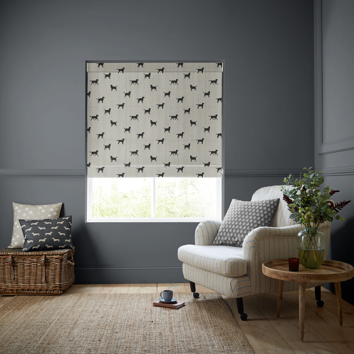 Emily Bond Marley Made to Measure Roman Blind Coal