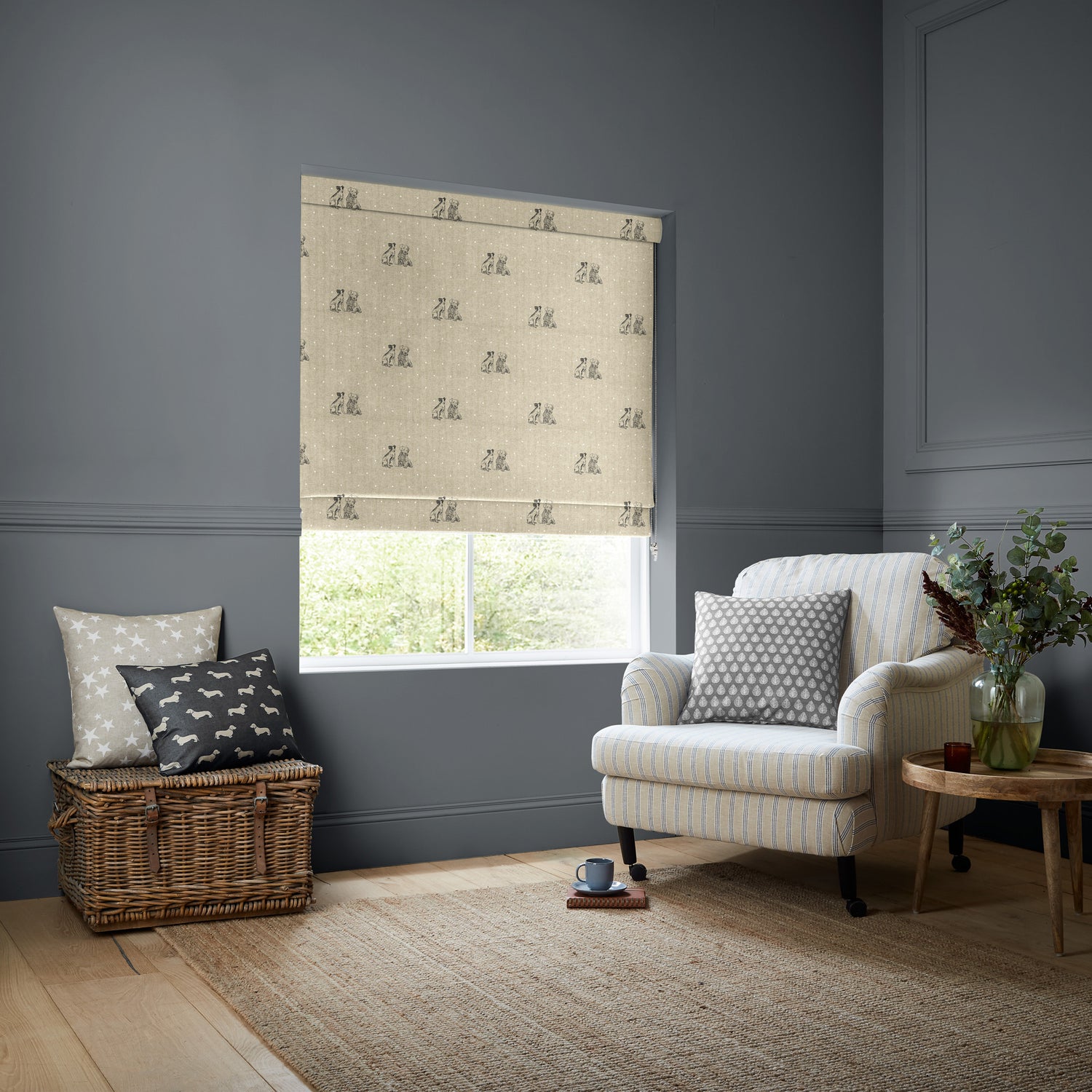 Emily Bond Millie Made to Measure Roman Blind Linen