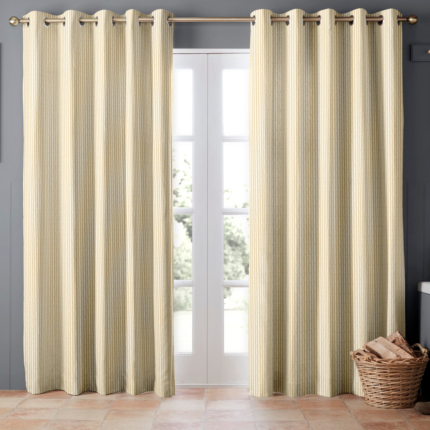 Emily Bond Oscar Stripe Made to Measure Curtain Gold