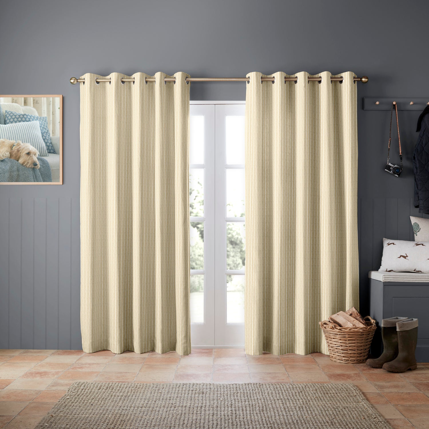 Emily Bond Oscar Stripe Made to Measure Curtain Gold