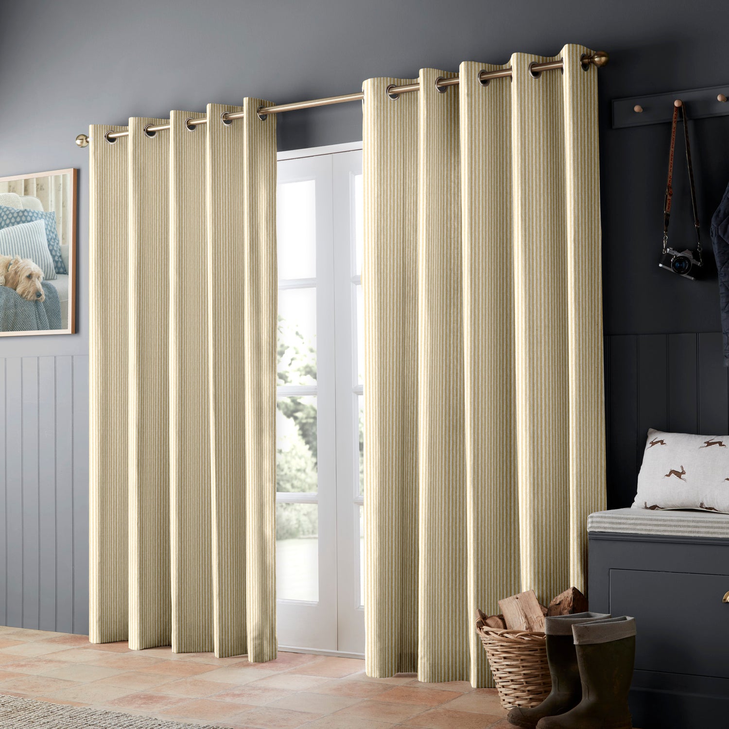 Emily Bond Oscar Stripe Made to Measure Curtain Gold