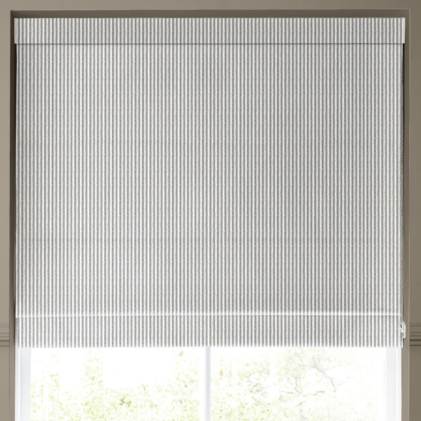 Emily Bond Oscar Stripe Made to Measure Roman Blind Indigo