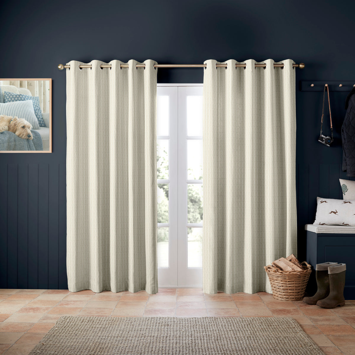 Emily Bond Oscar Stripe Made to Measure Curtain Linen